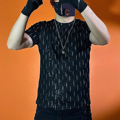 Shiny Diamond Men's Summer Short-Sleeved T-shirt