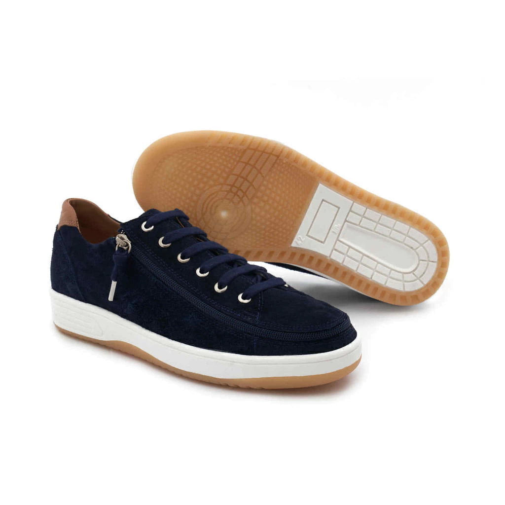Easy-On Side Zipper Lace-Up Sneakers