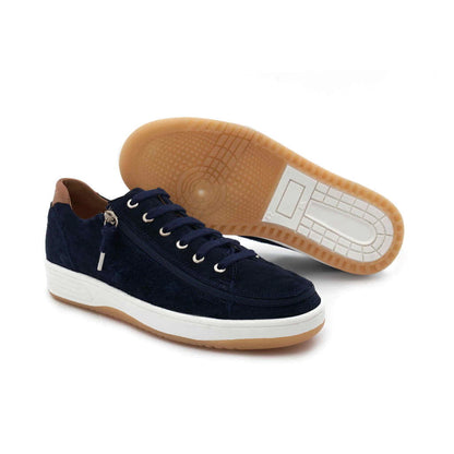 Easy-On Side Zipper Lace-Up Sneakers