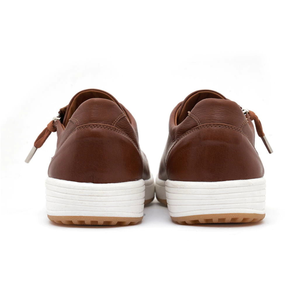 Easy-On Side Zipper Lace-Up Sneakers