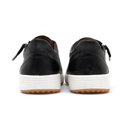 Easy-On Side Zipper Lace-Up Sneakers