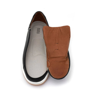 Easy-On Side Zipper Lace-Up Sneakers