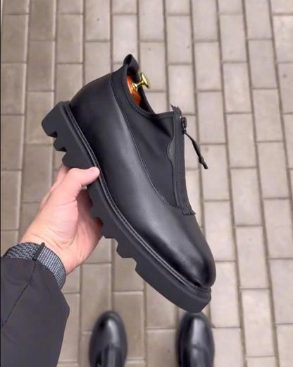 Hidden Zipper Slip-On Boots