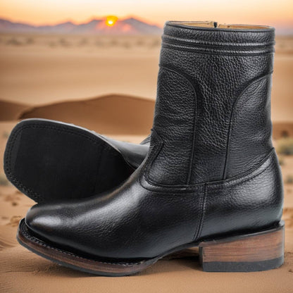 New Men's Brown Retro Knight Boots