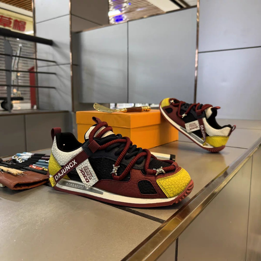 Soft Sole Breathable Mesh Retro Patchwork Casual Sneakers