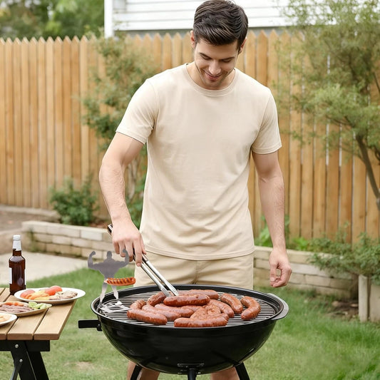 Stainless Steel Muscle Man Hot Dog Holder - Fun BBQ Accessory