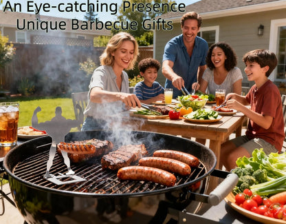 Stainless Steel Muscle Man Hot Dog Holder - Fun BBQ Accessory