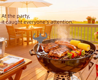 Stainless Steel Muscle Man Hot Dog Holder - Fun BBQ Accessory
