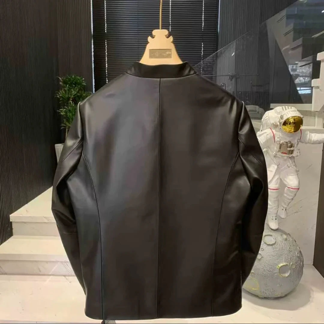 Men's New Collarless Coat Jacket