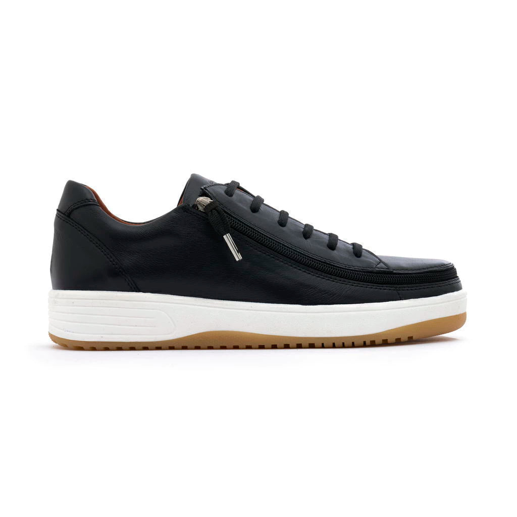 Easy-On Side Zipper Lace-Up Sneakers