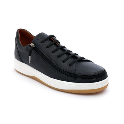 Easy-On Side Zipper Lace-Up Sneakers